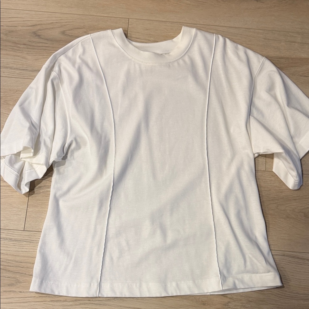 & Other Stories White Oversized Short Sleeve Top